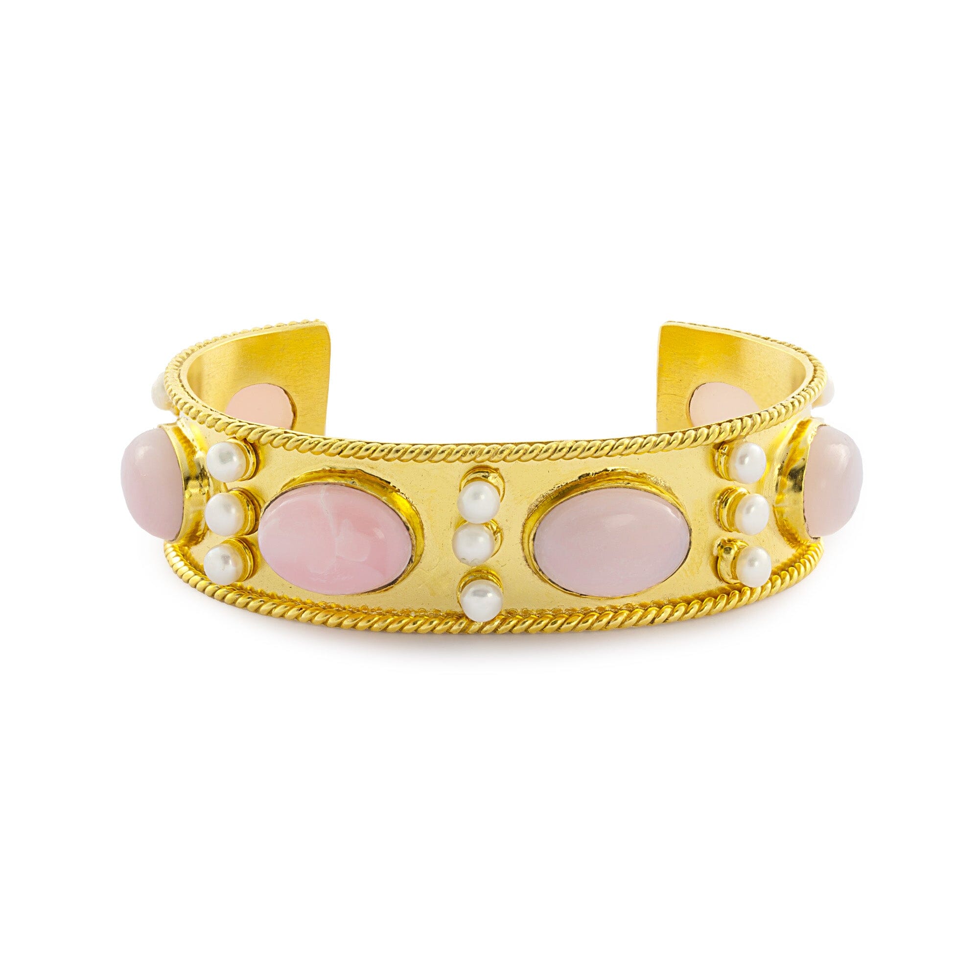 Pearl Cuff Bracelet set in online Vermeil - 8 Inch