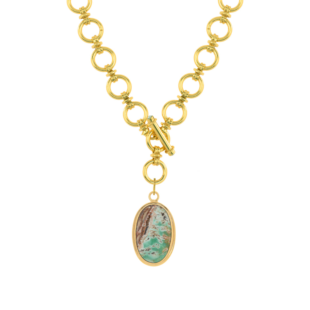 One Of A Kind Charm: Oval Variscite