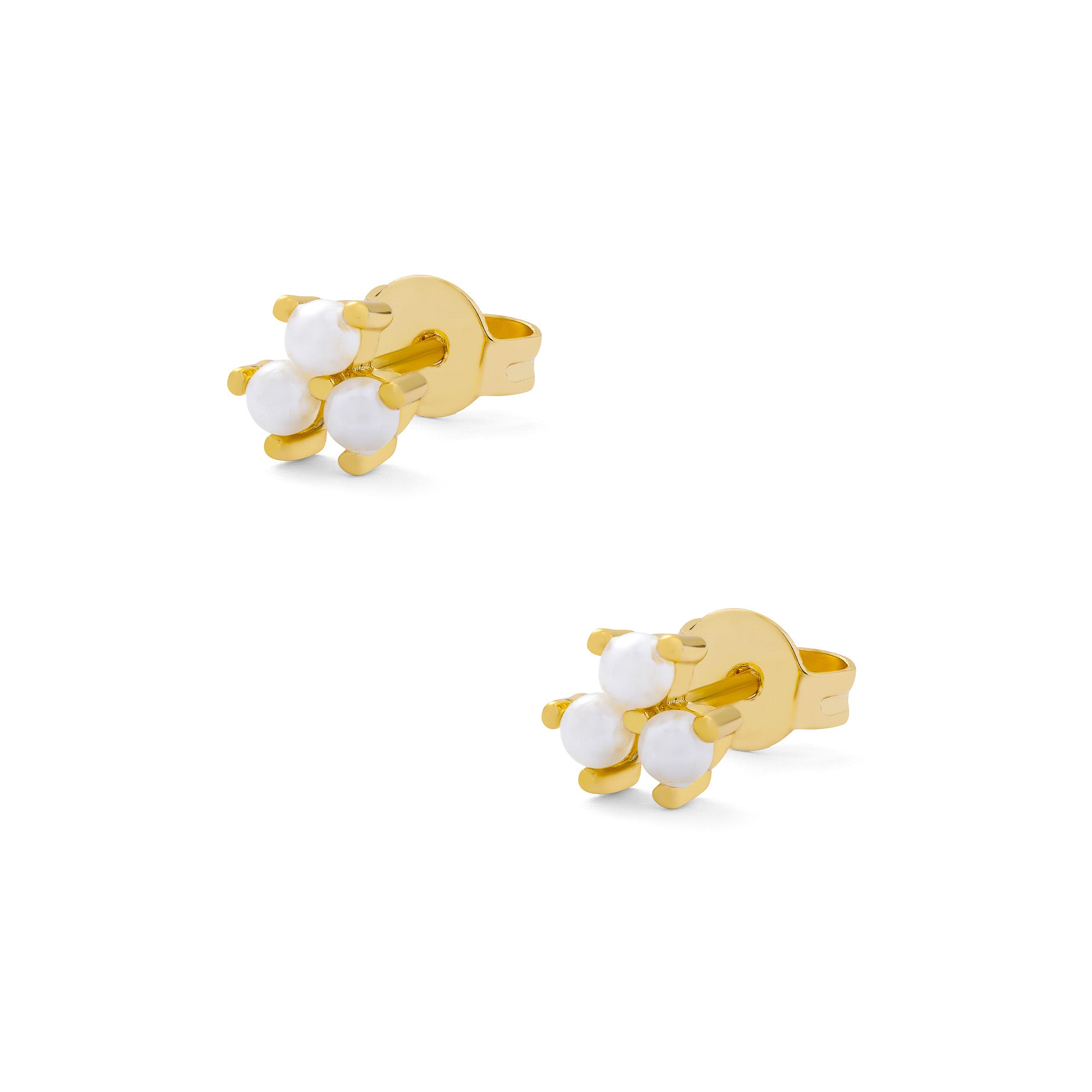 Tiny Freshwater Pearl Gold Studs: The Leonie