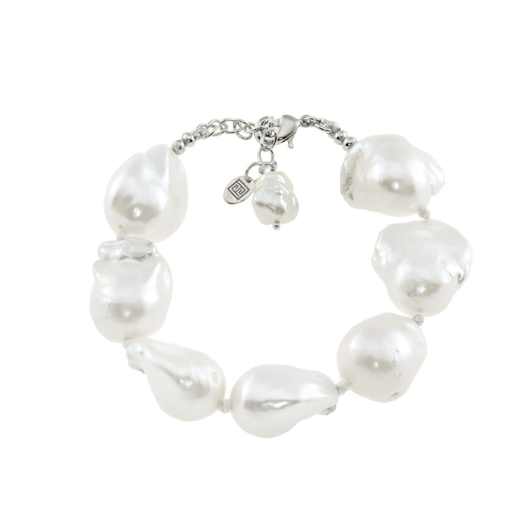 18k Gold Vermeil Baroque Pearl Bracelet: The Elizabeth