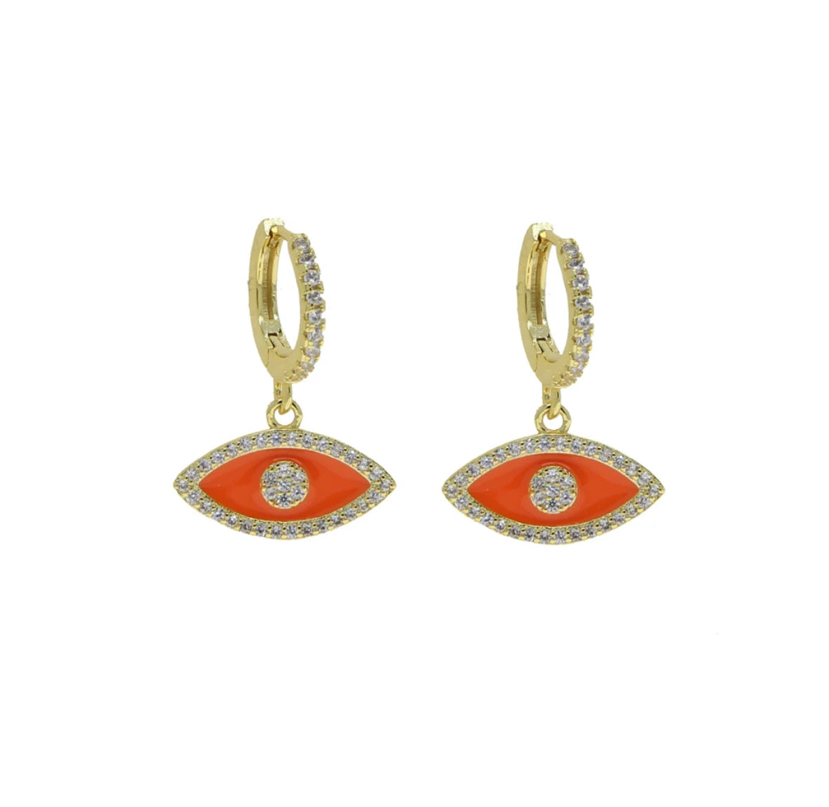 Evil Eye Huggies in Tangerine: The Alexa