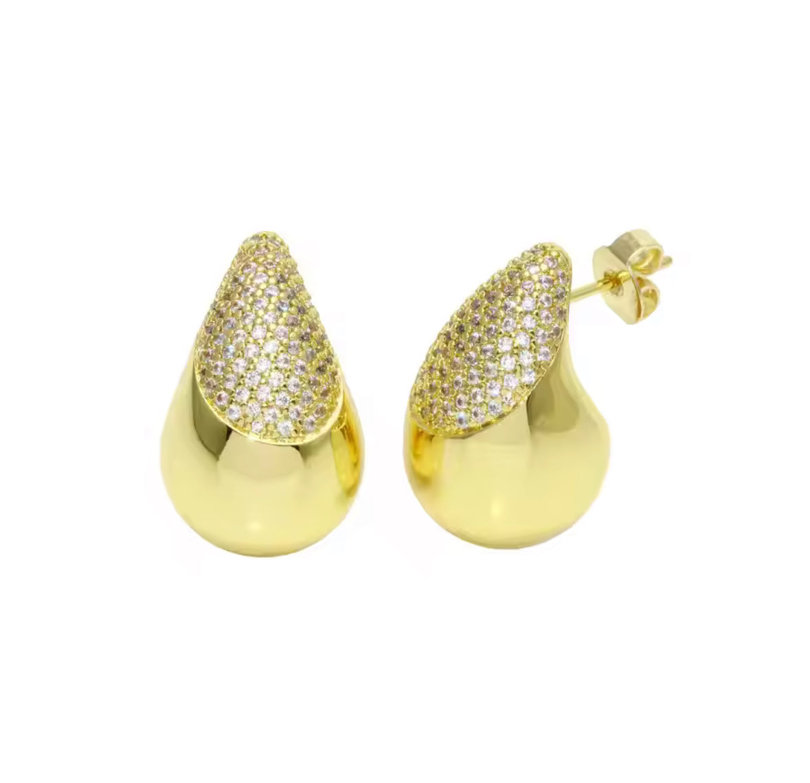 White Topaz Teardrop Earring: The  Beatrice