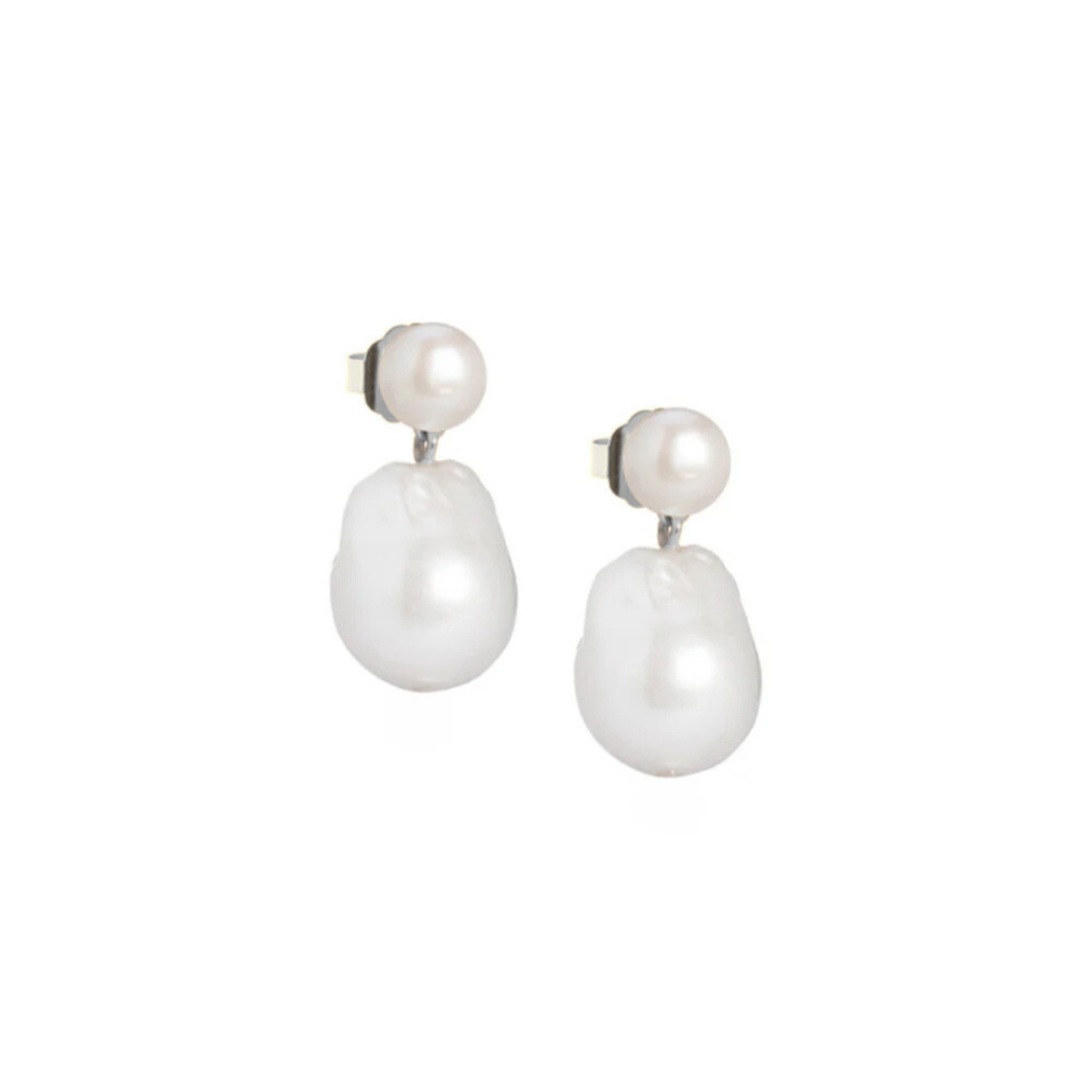 18k Gold Vermeil Baroque Pearl Drop Earrings: The Ella