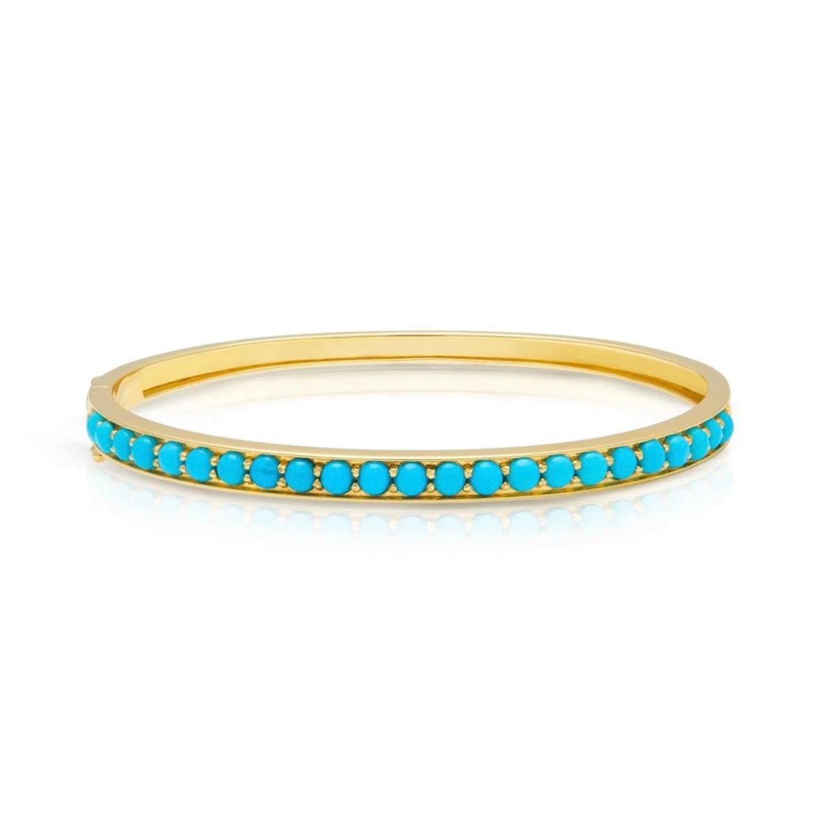 Turquoise Encrusted Bangle: The Chloe