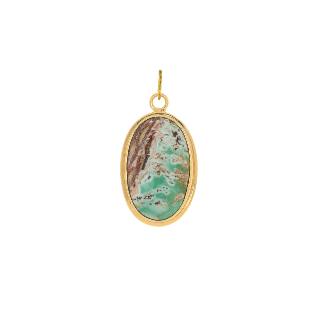 One Of A Kind Charm: Oval Variscite