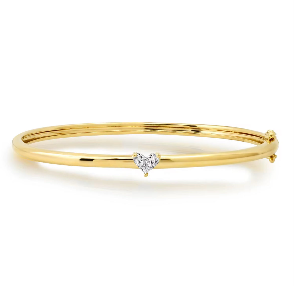 Single Heart Thin Bangle: The Esme