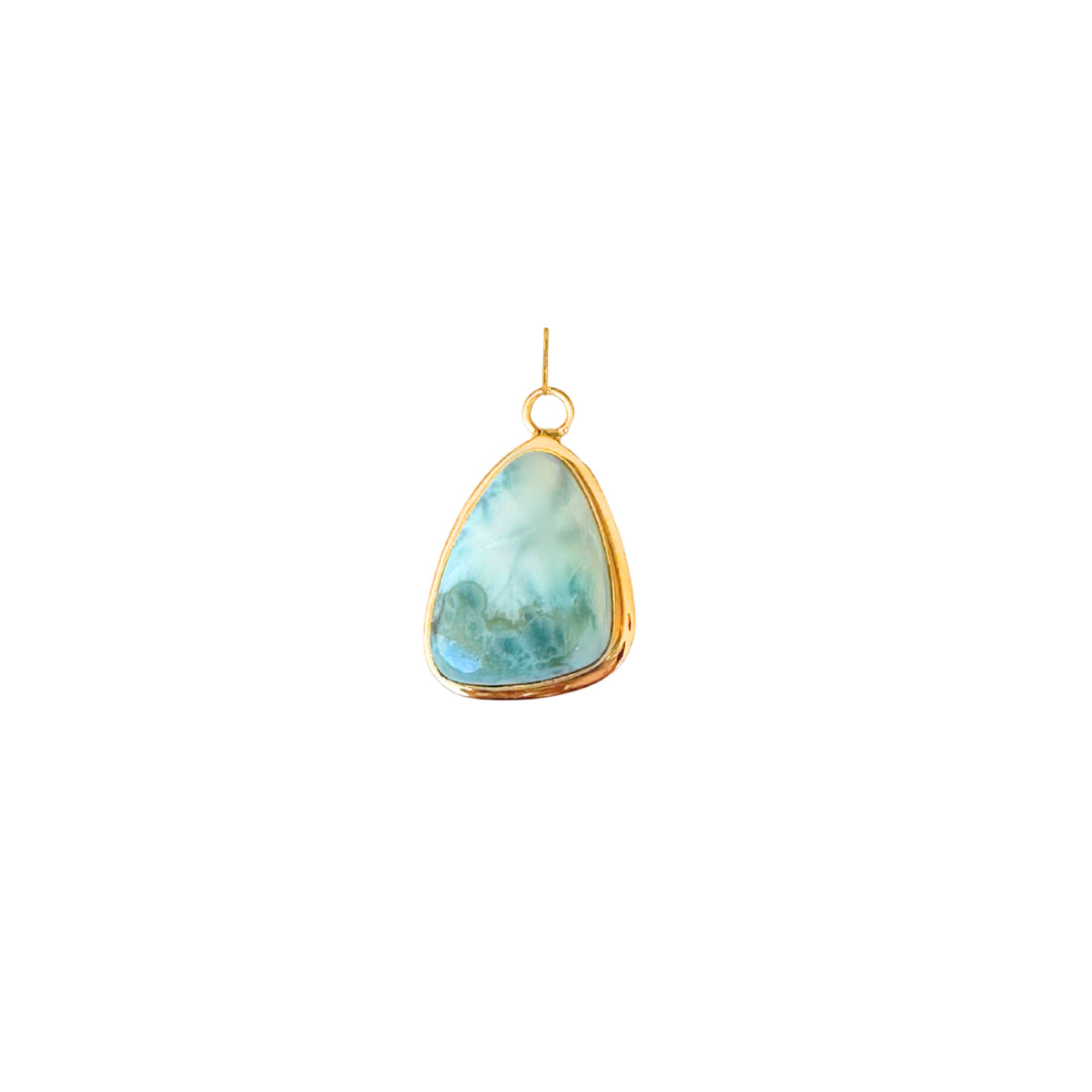 One Of A Kind Charm: Freeform Larimar