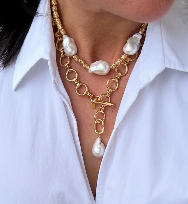 3 Baroque Pearl Necklace: The Amari