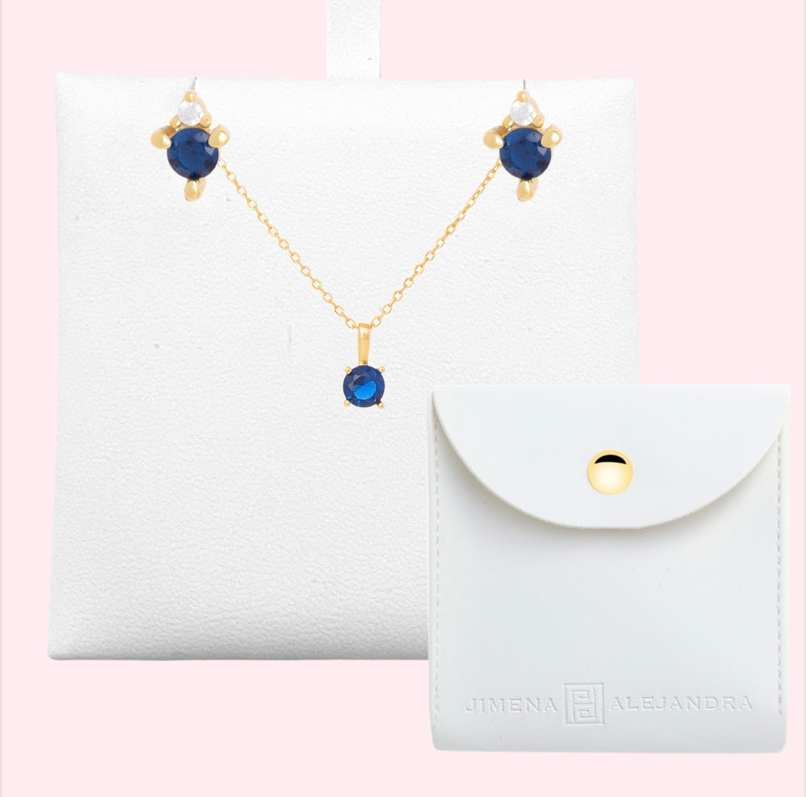 The Birthstone Necklace And Earring Set (September)