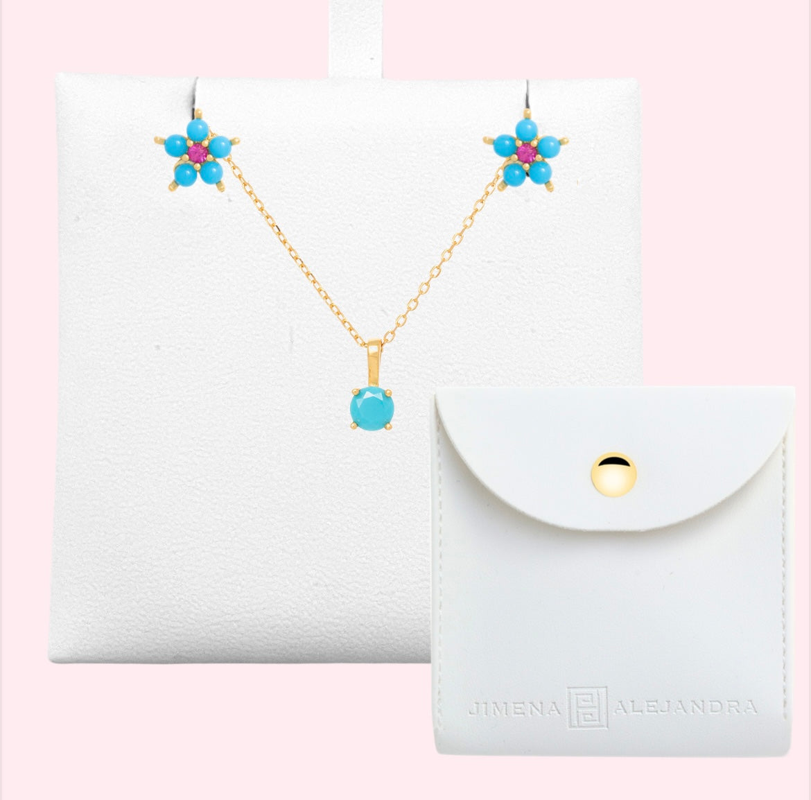 The Birthstone Necklace And Earring Set (December)