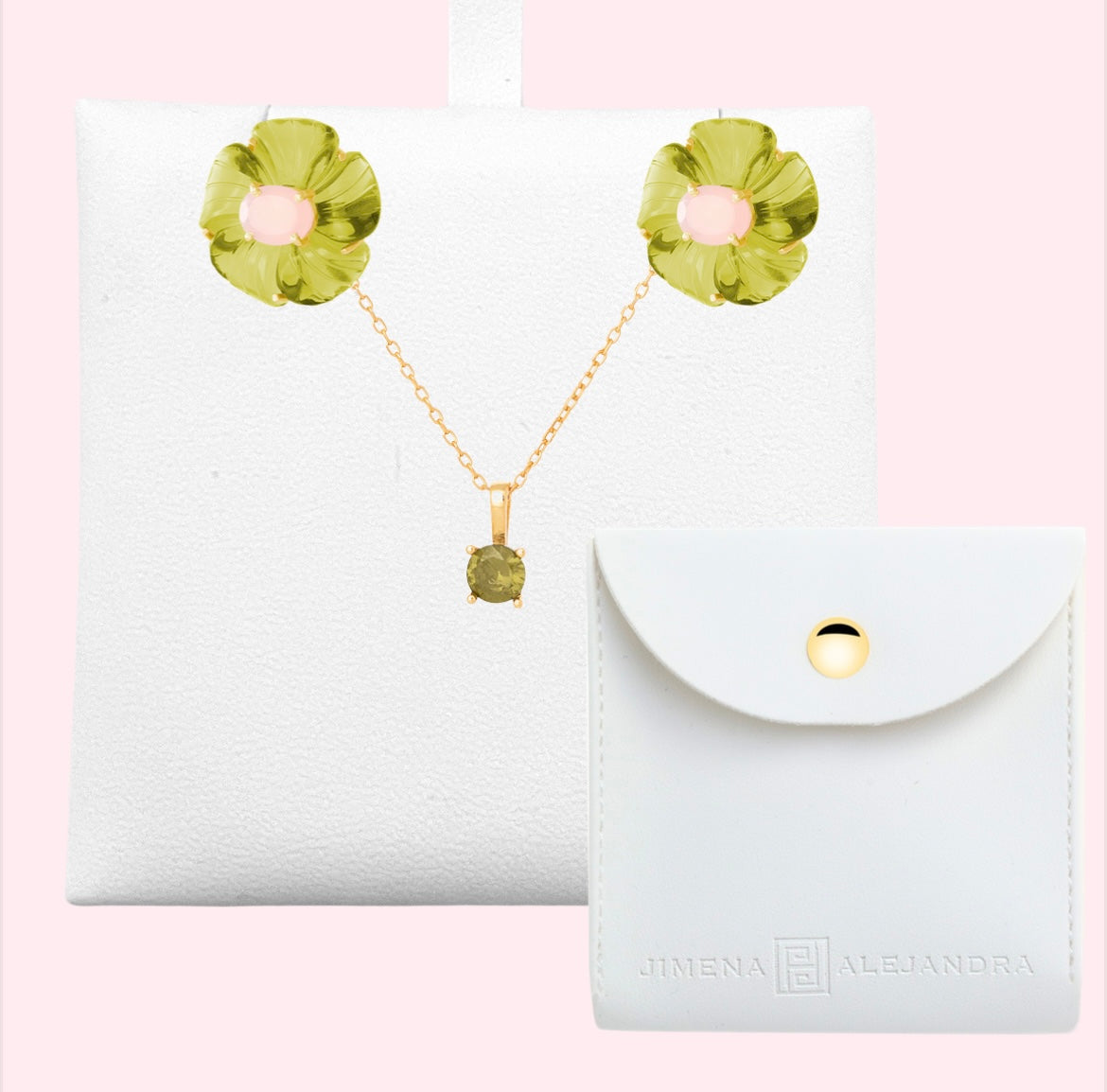 The Birthstone Necklace And Earring Set (August)