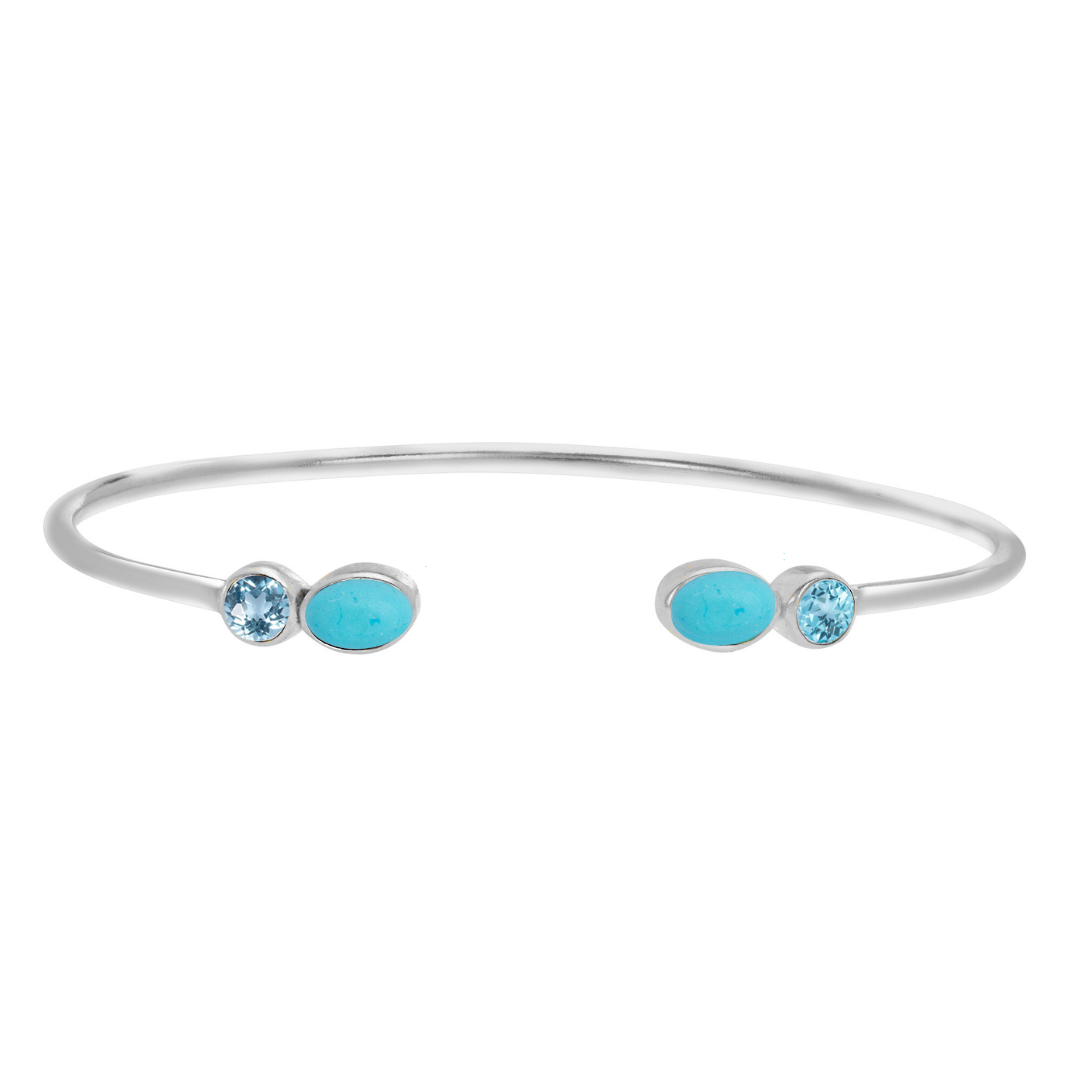 Personalised Birthstone Cuff (4 Gemstones)