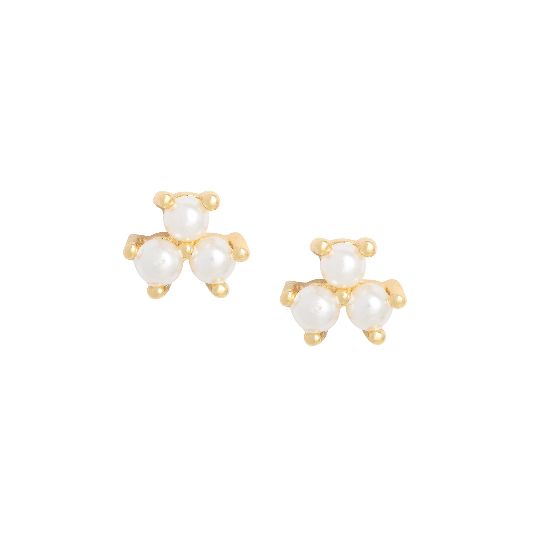 Tiny Freshwater Pearl Gold Studs: The Leonie