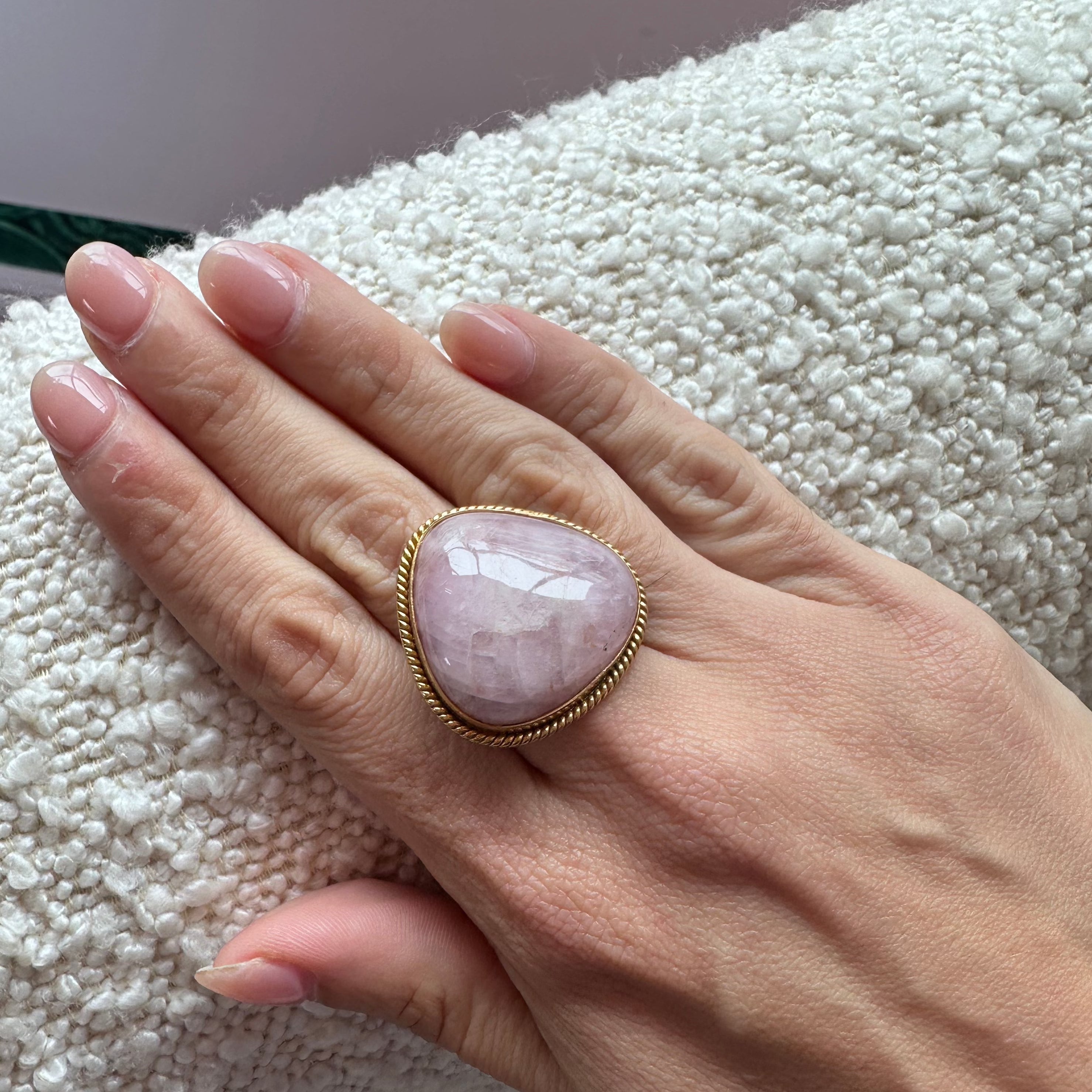 18k Gold Vermeil One Of A Kind Ring In Kunzite