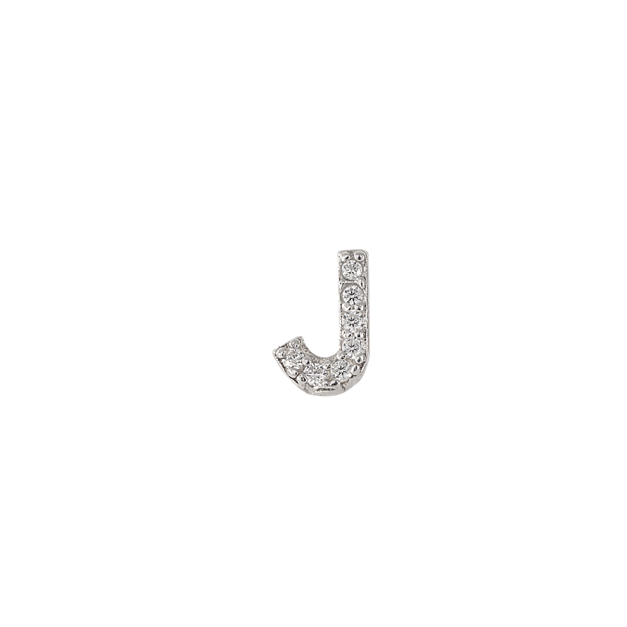 White Topaz Initial Studs