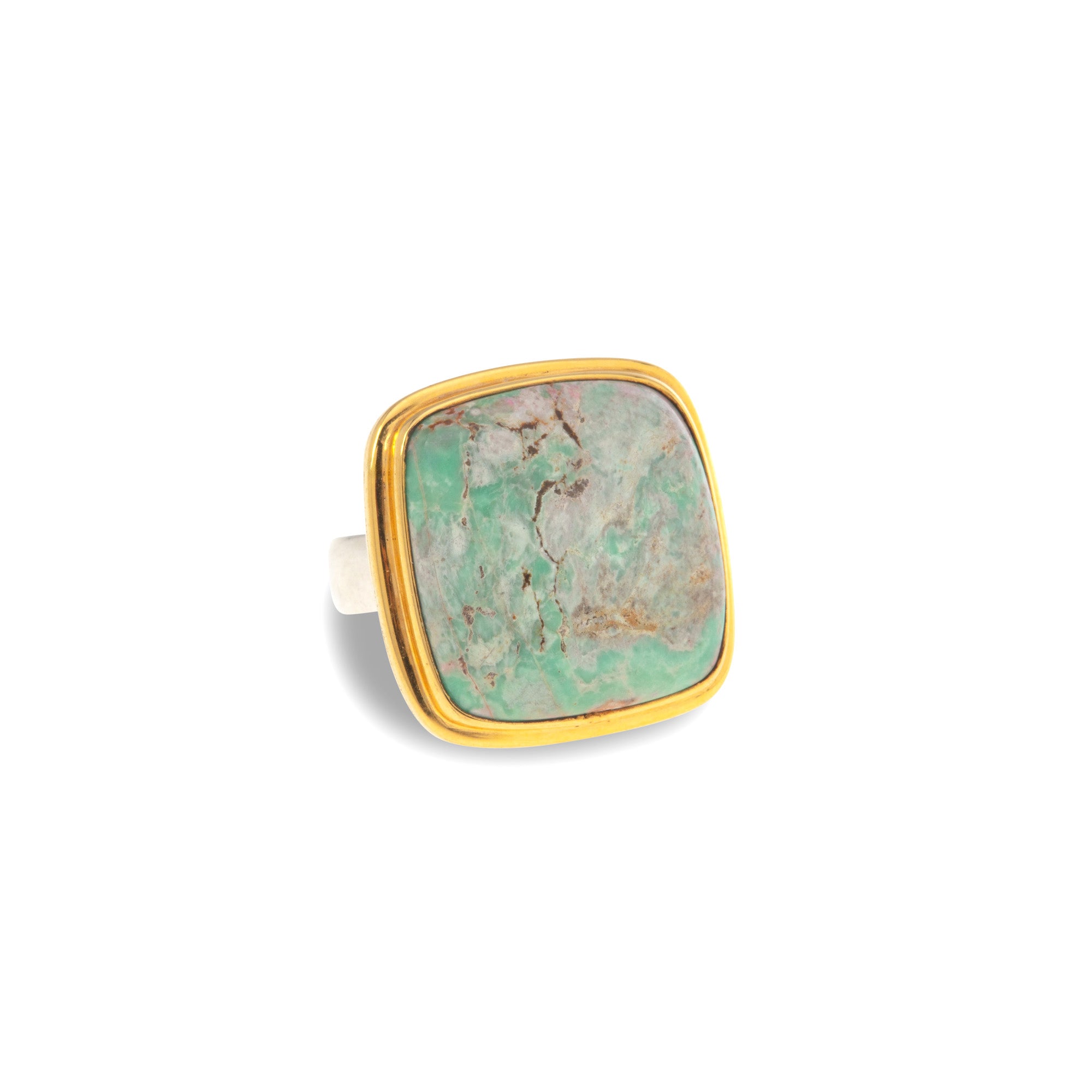 One Of A Kind 18k Gold Vermeil Variscite Ring