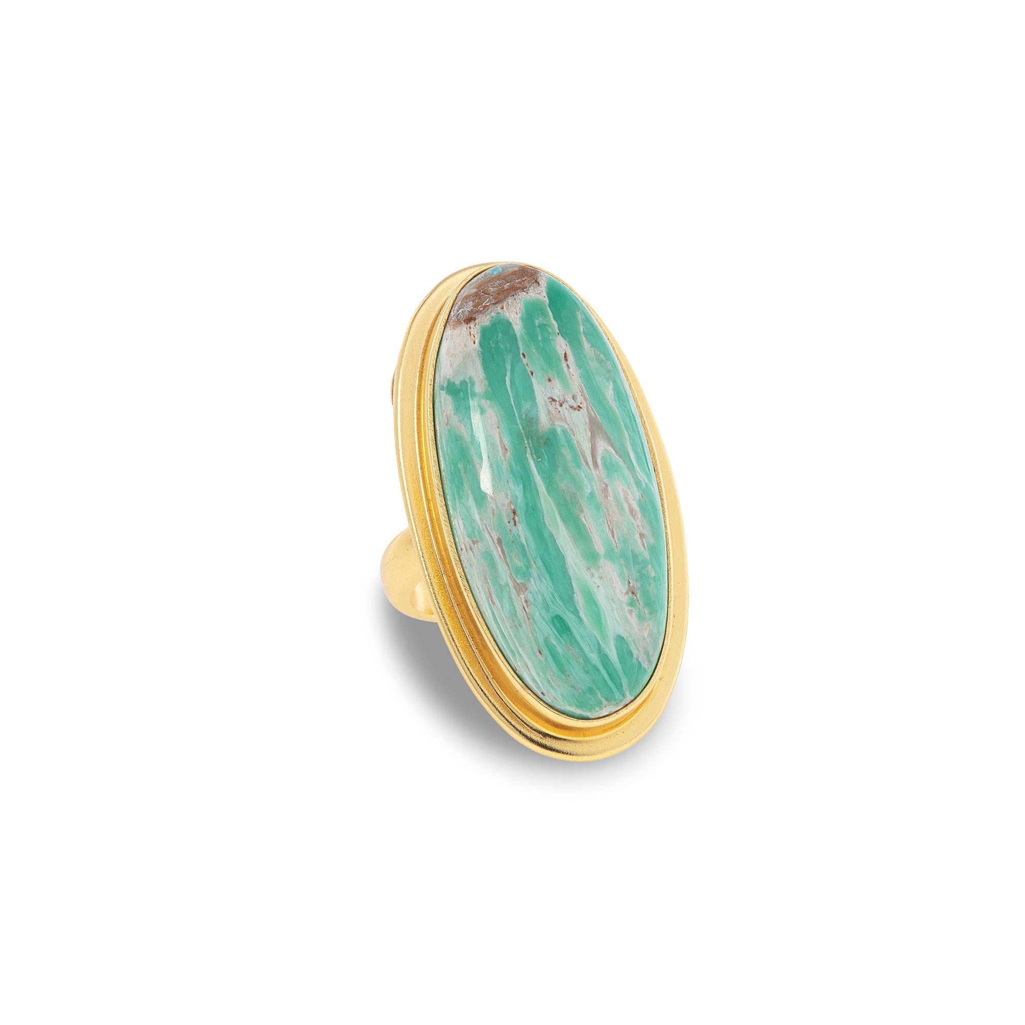 One Of A Kind 18k Gold Vermeil Variscite Ring