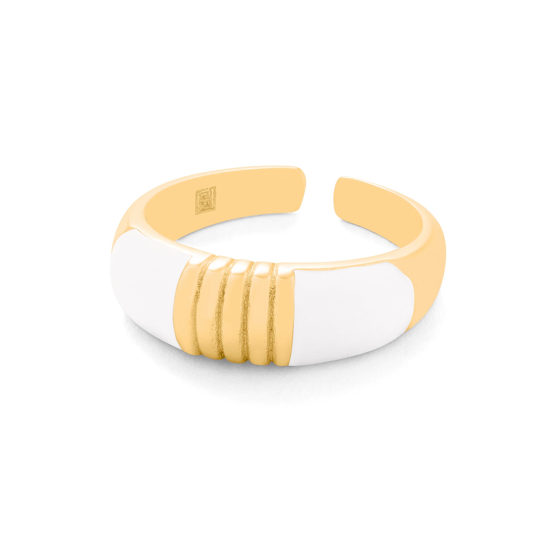 Gold and Enamel Adjustable Ring: The Joy