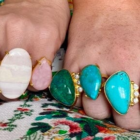 One of a Kind Ring (Chrysocolla) Jimena Alejandra 