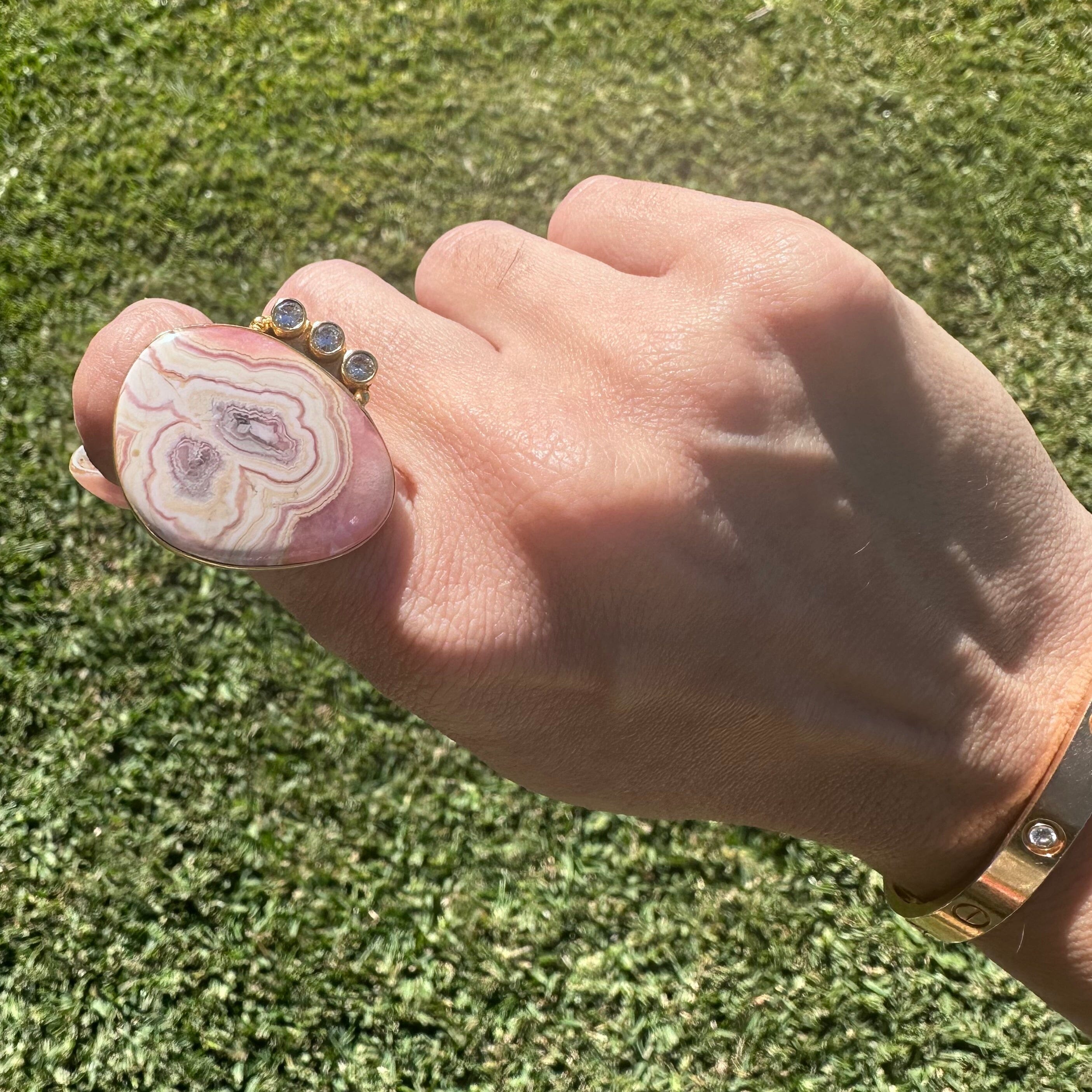 ! ONE OF A KIND RING (Rhodochrosite) Jimena Alejandra 