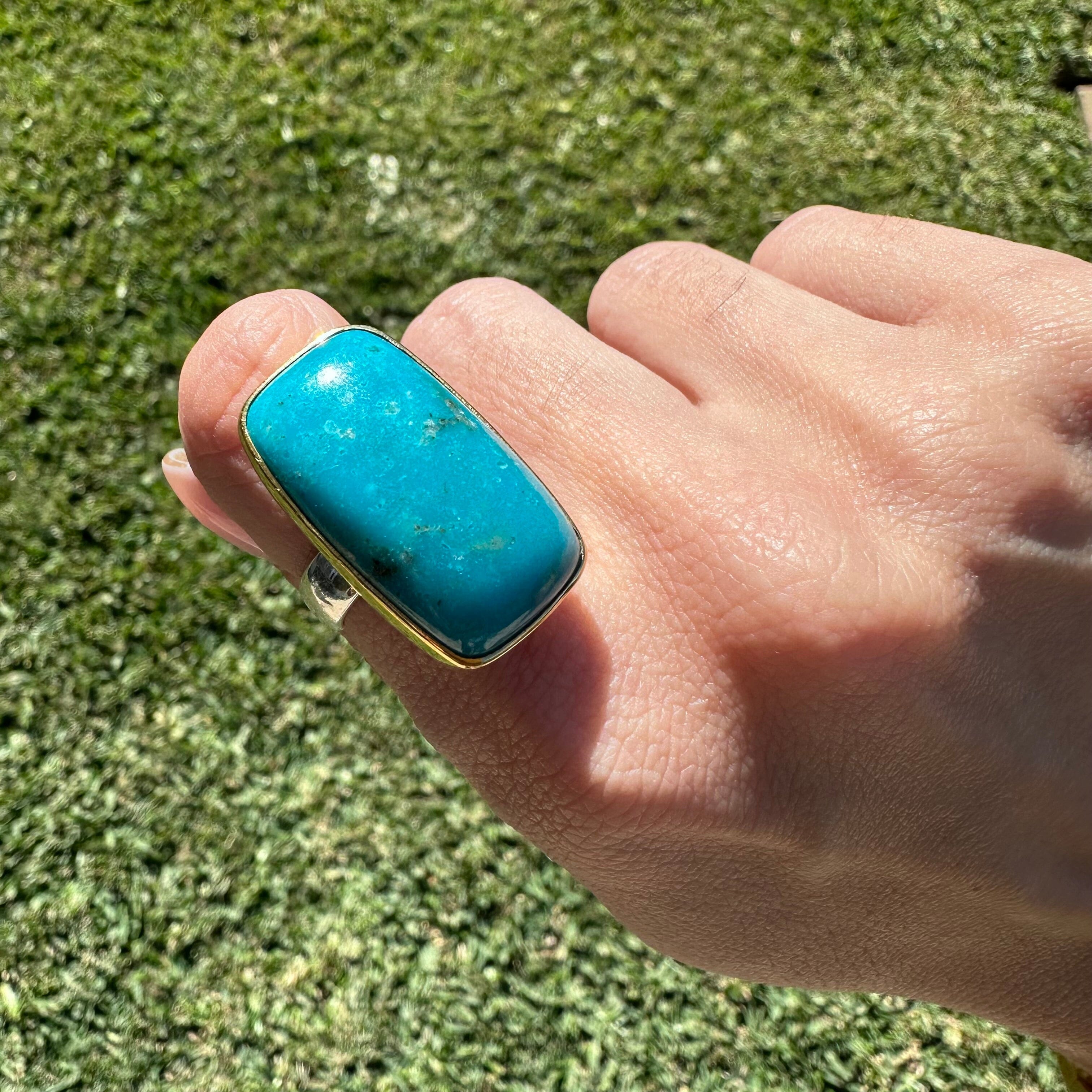 !ONE OF A KIND RING (Turquoise) Rings Jimena Alejandra 