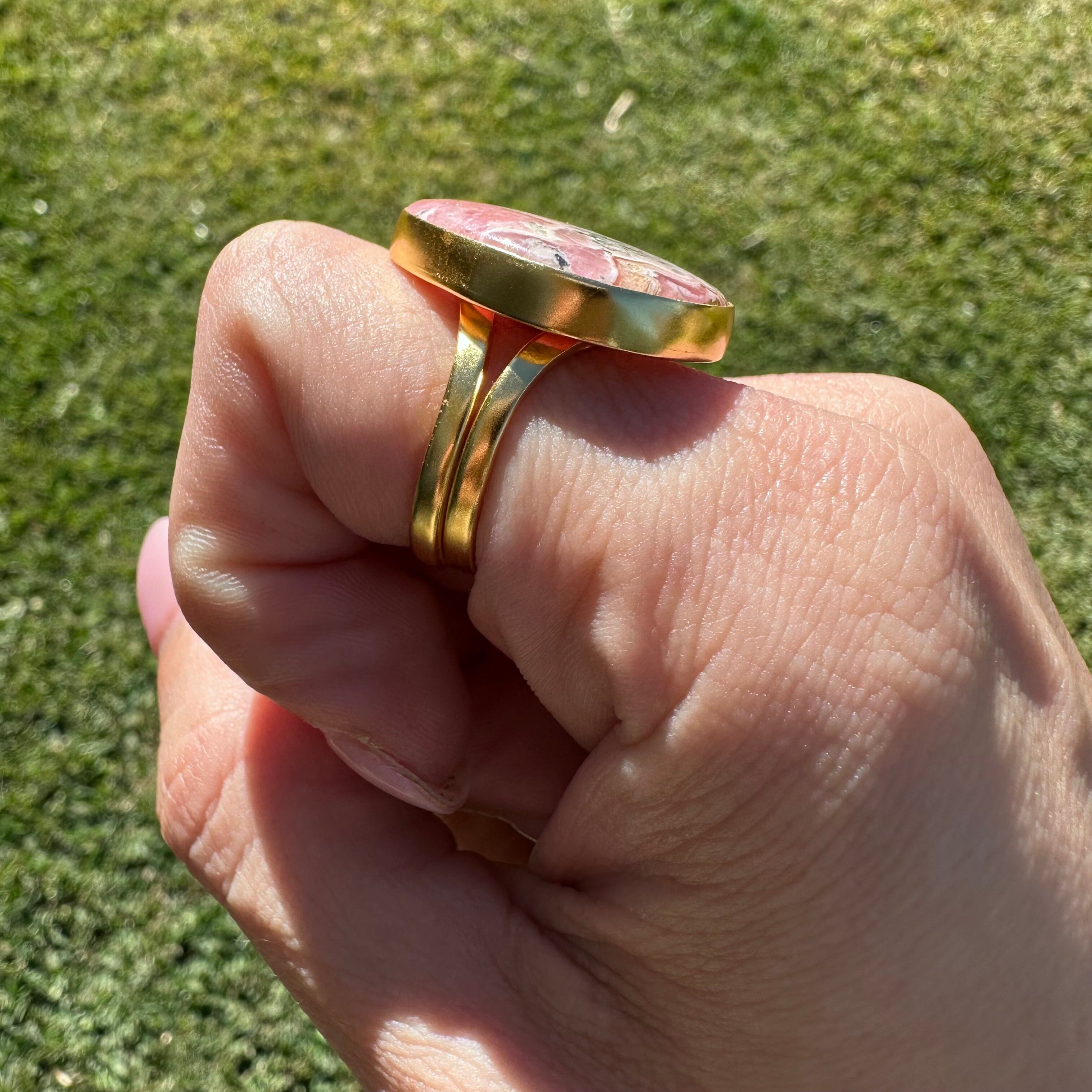 ! ONE OF A KIND RINGS (Rhodochrosite) Jimena Alejandra 