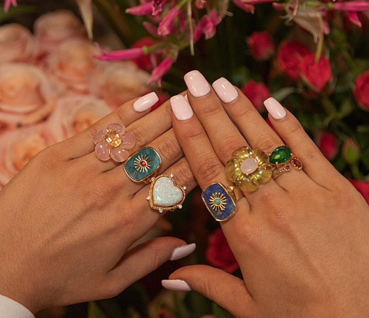 18k gold opal ring online