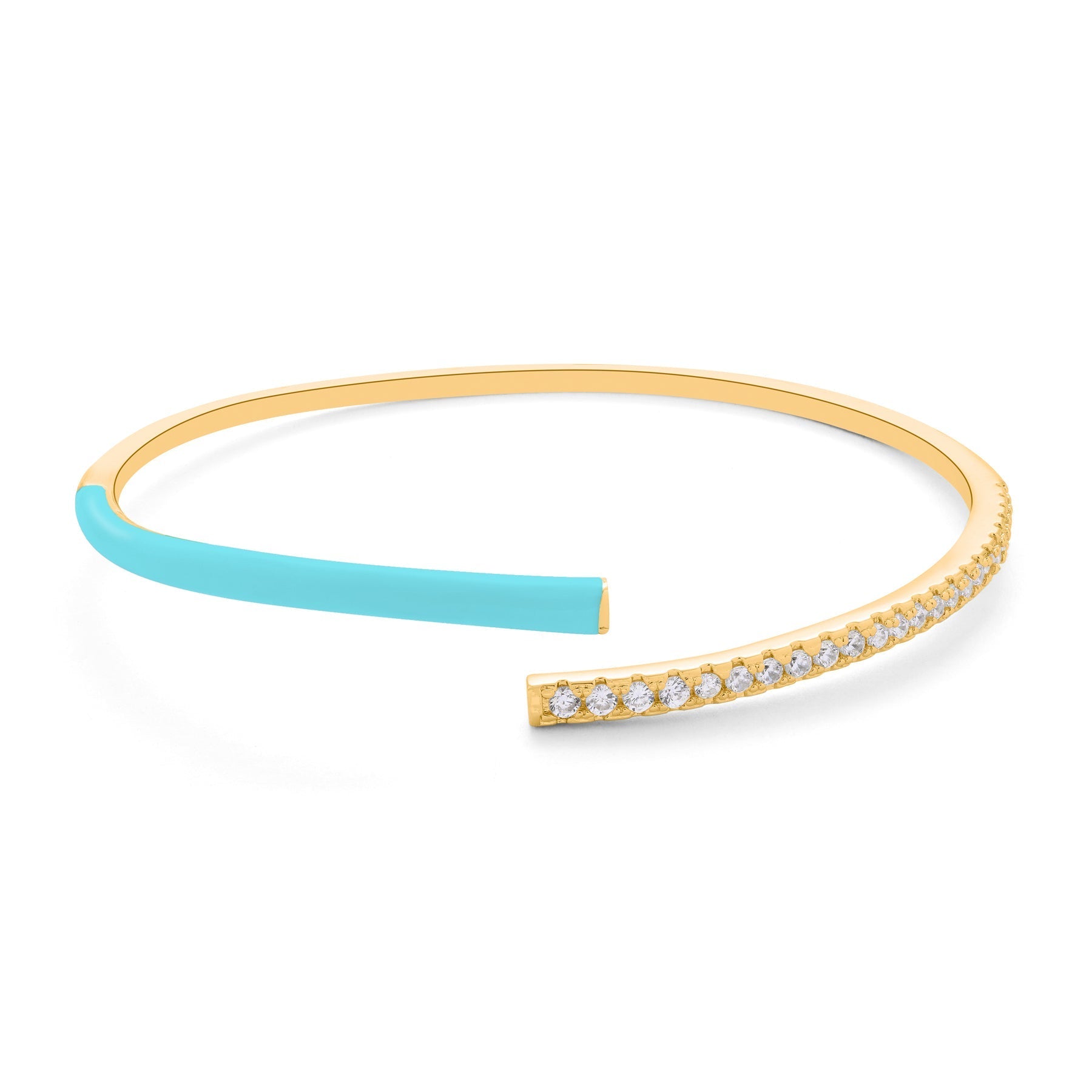 White Topaz and Enamel Wrap Cuff: The Caia