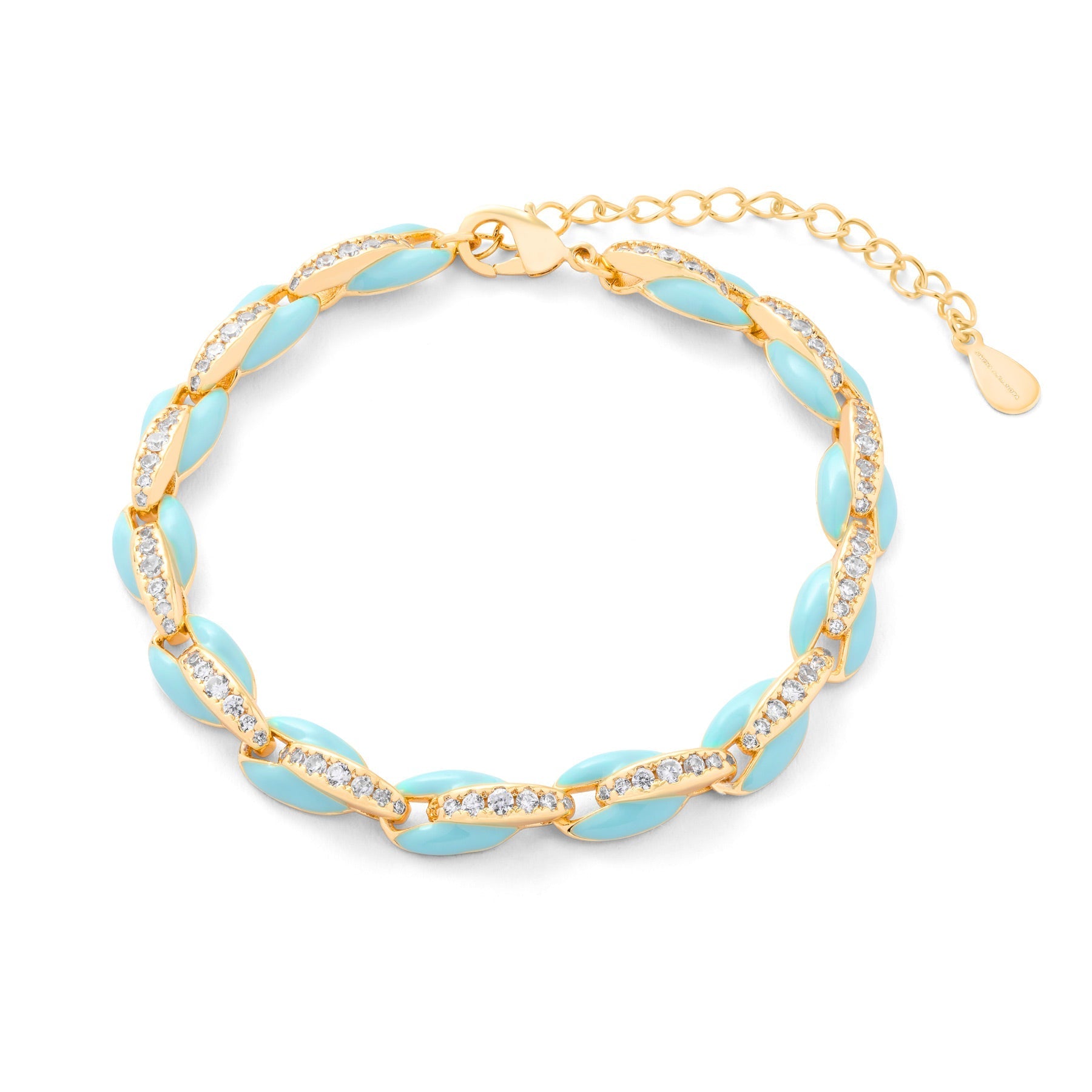 White Topaz and Enamel Tennis Bracelet: The Farrah