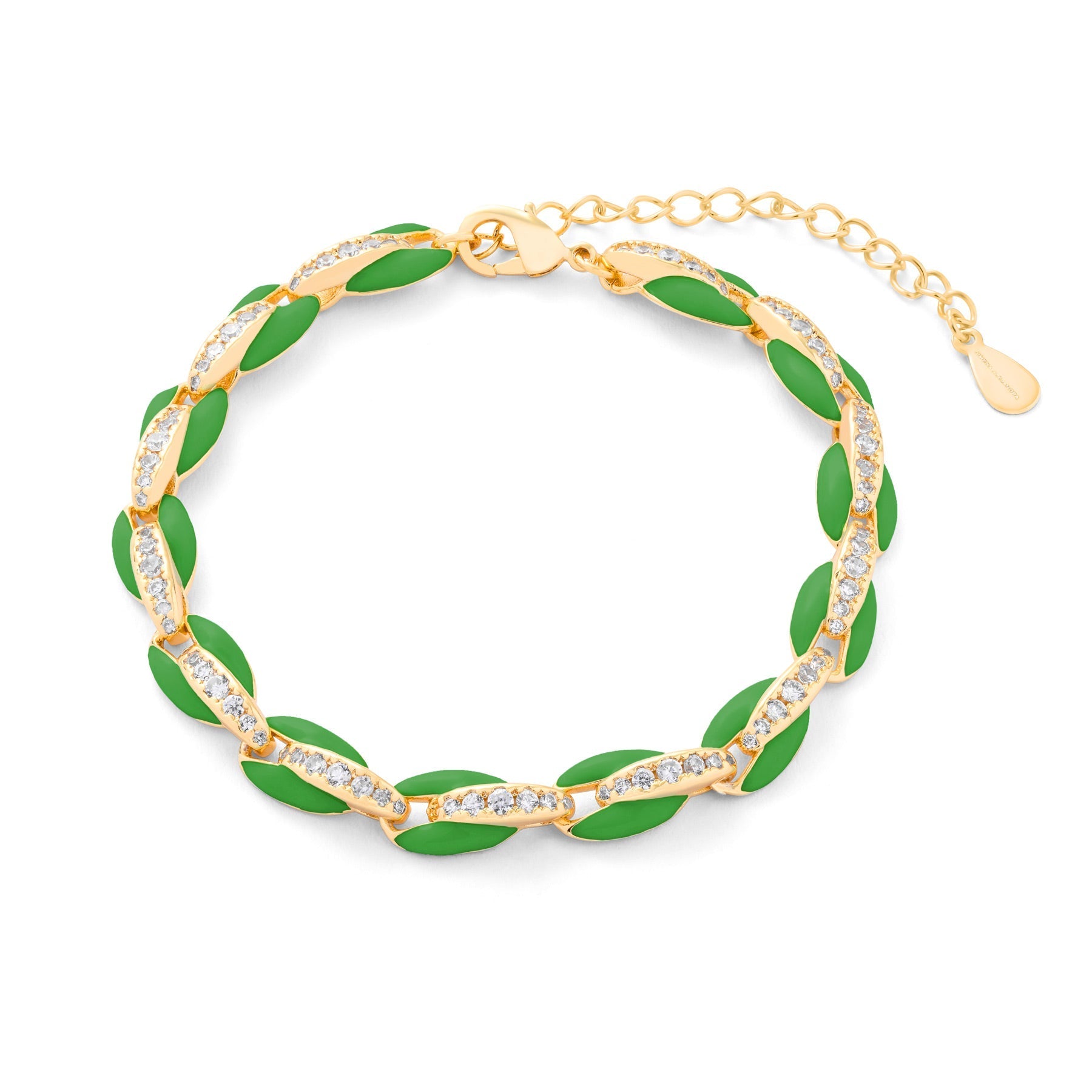 White Topaz and Enamel Tennis Bracelet: The Farrah