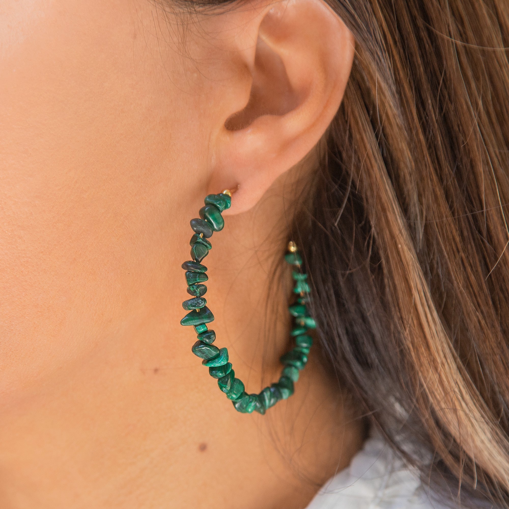 THE AVERY (Malachite) Earrings Jimena Alejandra 