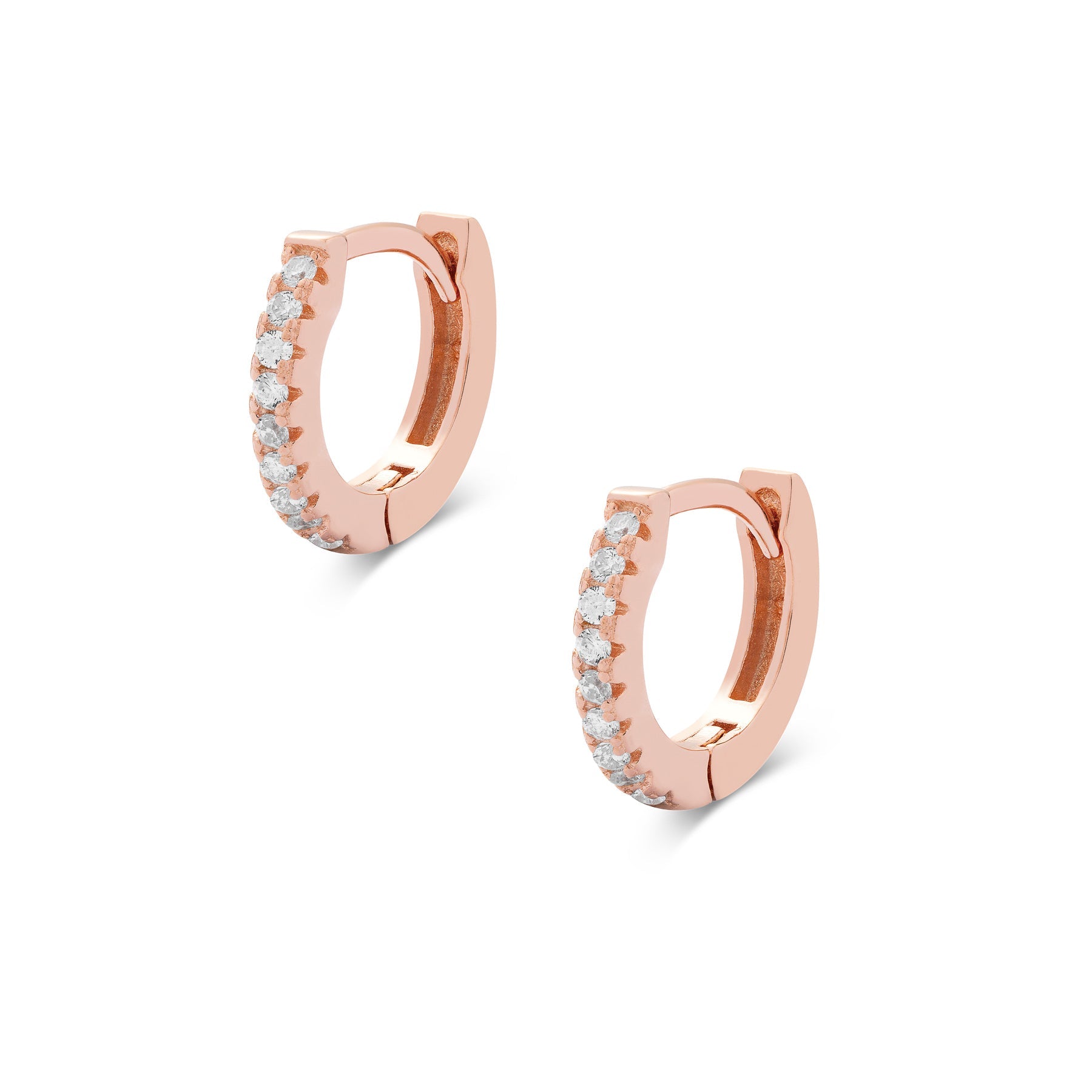 THE CASSIDY (CZ ROSE GOLD) Earrings Jimena Alejandra White Topaz Rose Gold 