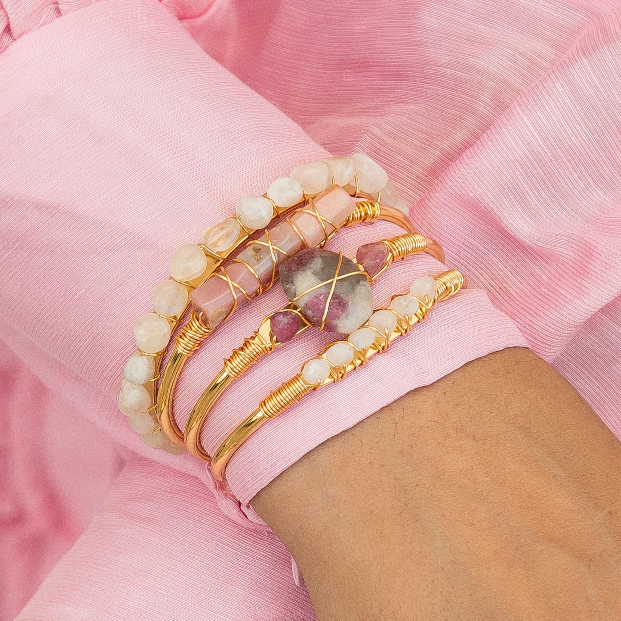 THE JELENA (Rainbow Moonstone) Bracelets Jimena Alejandra 