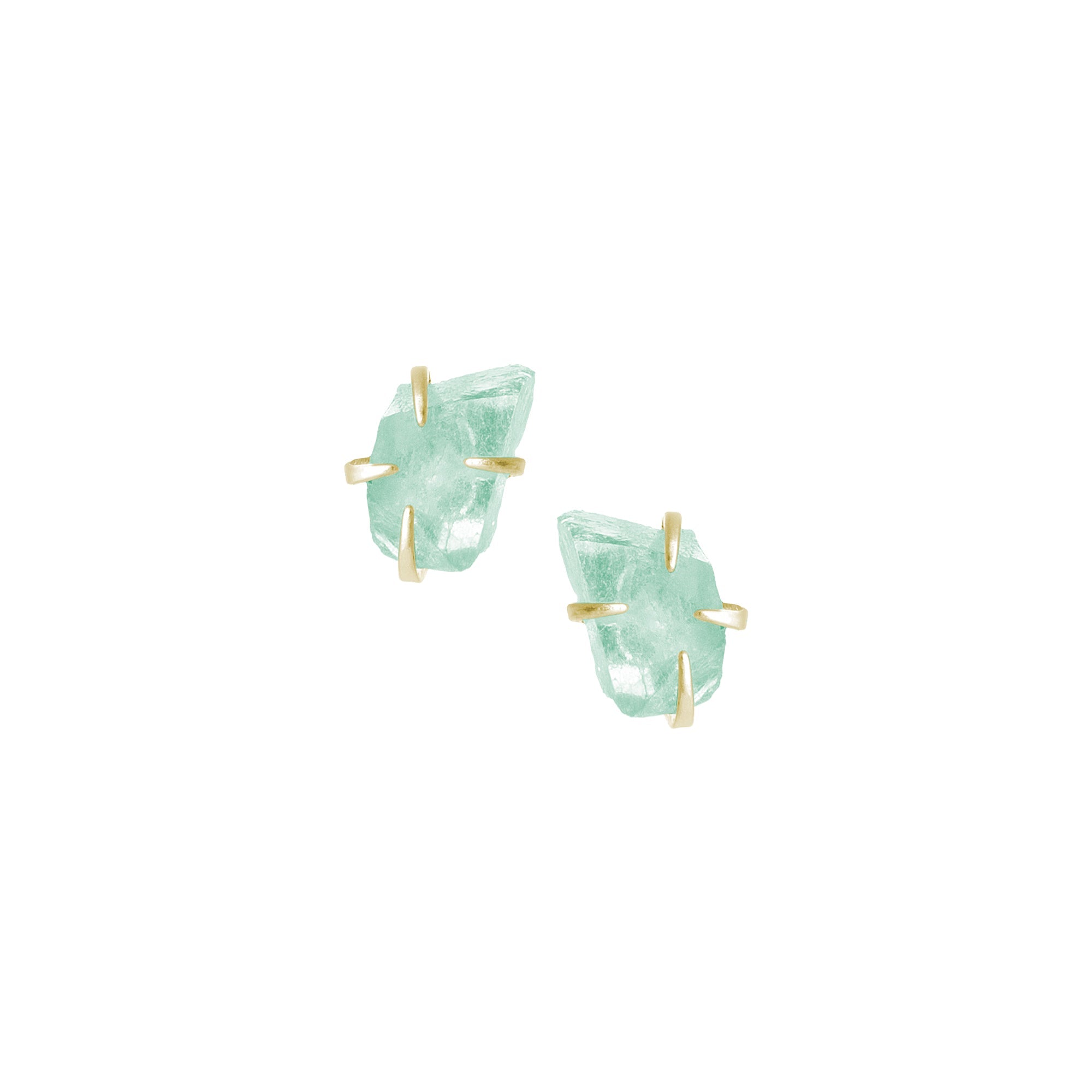 THE RILEY (Aquamarine) Earrings Jimena Alejandra Gold Plated 