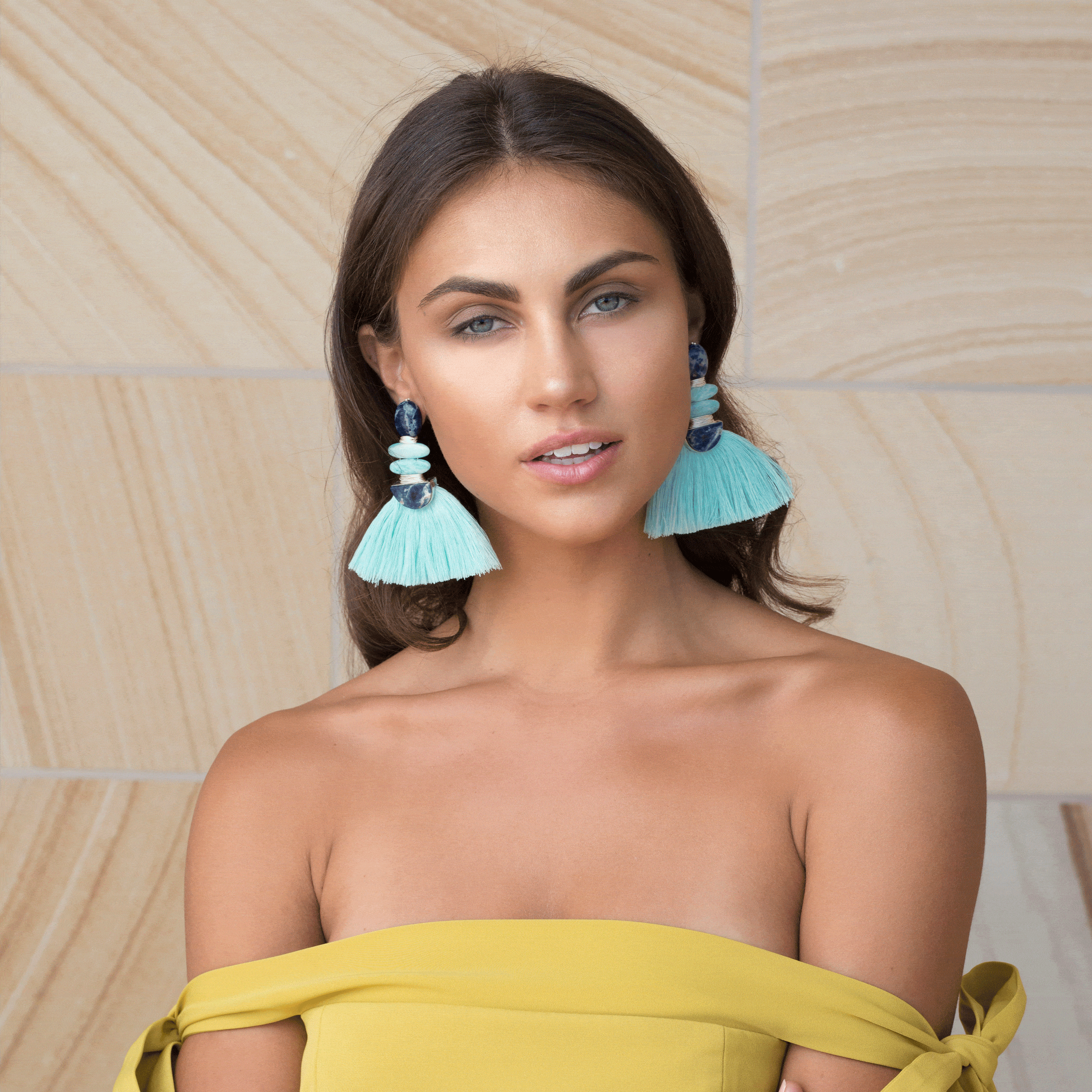 THE VANESSA (AQUA) Earrings Jimena Alejandra 